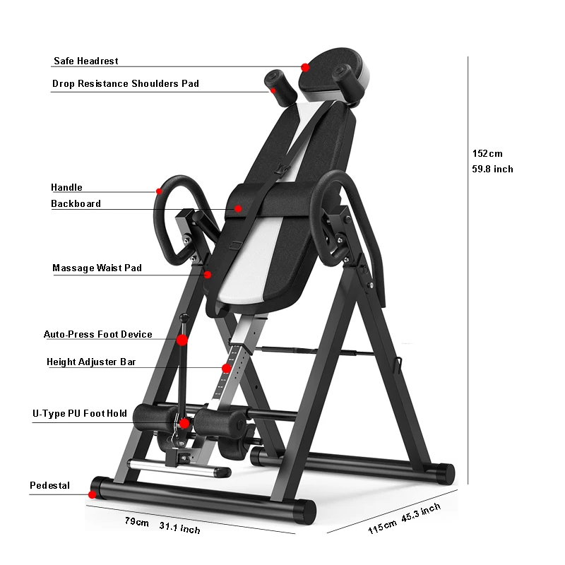 Adjustable Handstand Machine Safer Body Fitness Building Pro-Circle Chin Up System Gravity Inversion Boots