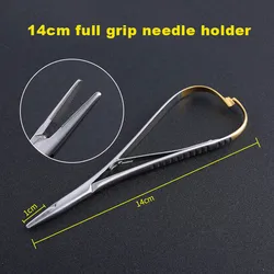 Soporte de aguja de inserción de agarre completo, médico, de acero inoxidable, para cirugía cosmética