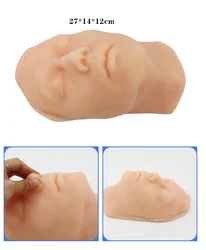 Micro-shaping human head model Silicone simulation facial injection suture skin pad kit dummy