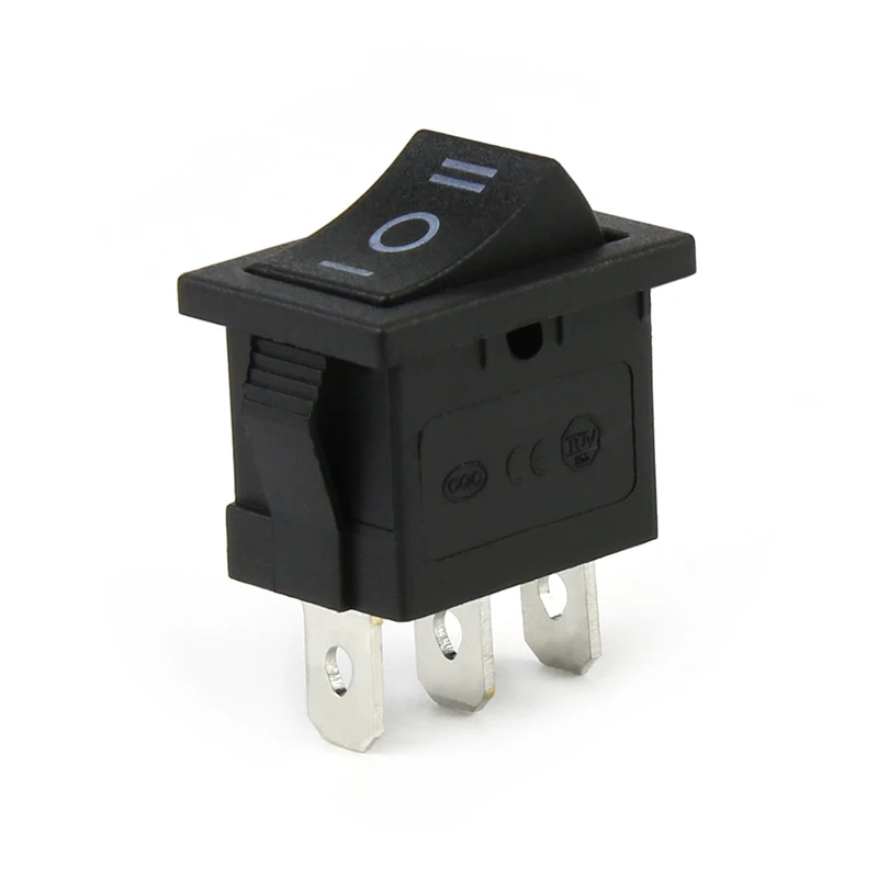 5PCS Rocker Switch 15*21mm Mini Black 3 Pin / 6 Pin on/Off/On AC 6A/250V 10A/125V KCD1 Power Button Switch