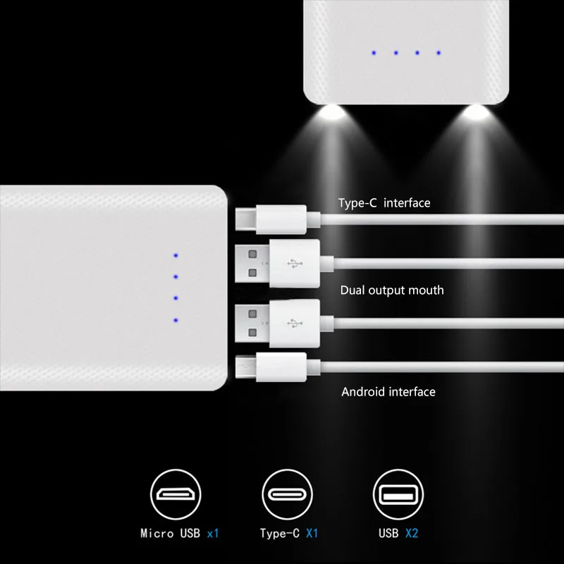 Odpinany 10*18650 obudowa na akumulator powerbank Power Bank z dwoma portami USB powłoki 5V DIY uchwyt baterii ładowania pudełko do przechowywania