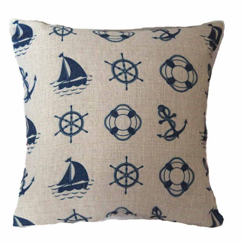 Ocean Pattern 40/45/50/55/60cm 160 Types  Sailing Digital Print Cushion Cover Home Decor No Core HT-PCILPC-D