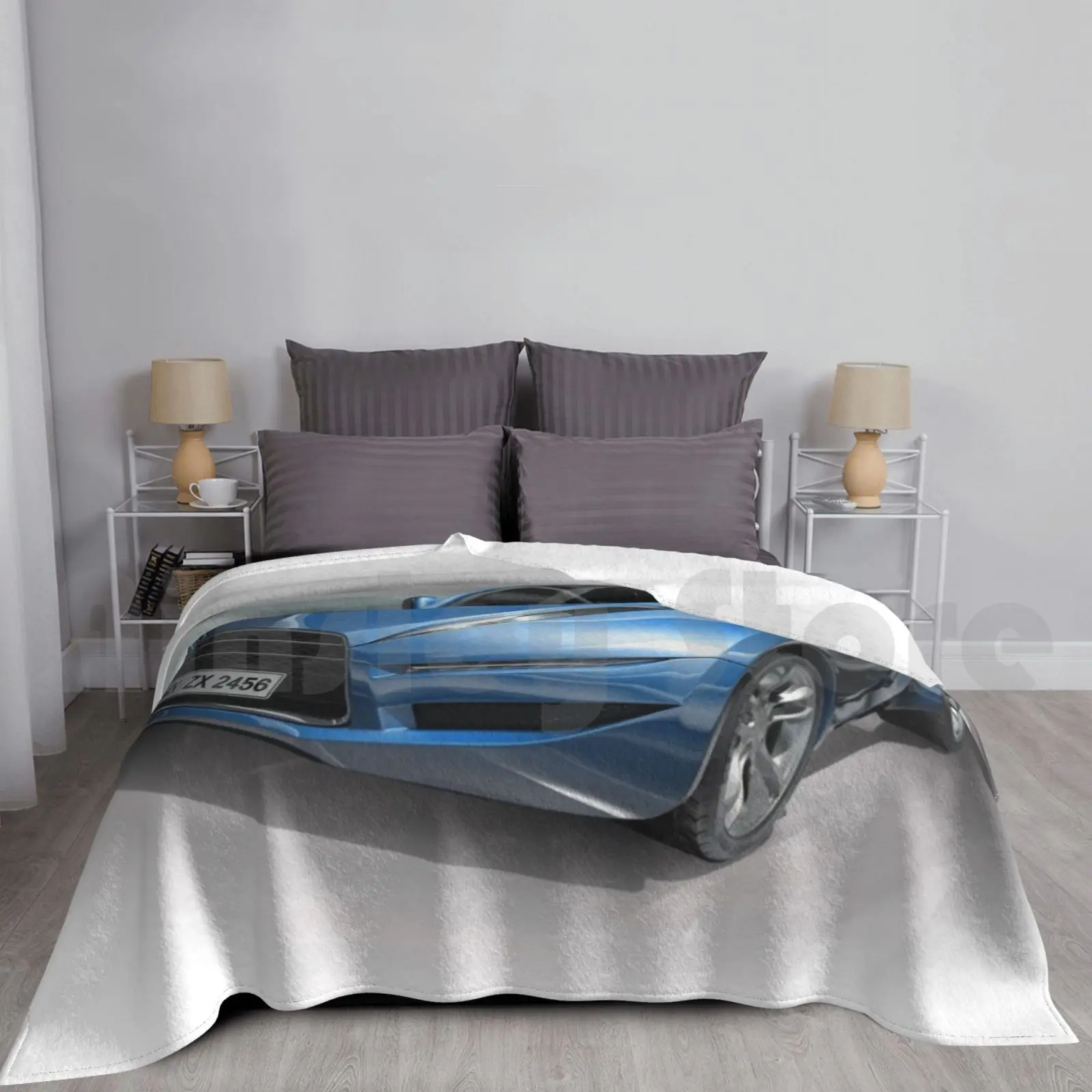 Blue Sports Car Bla… - image