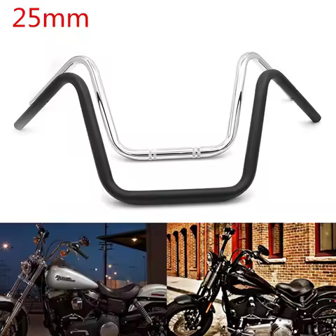 Retro 25mm Motorcycle Handlebar 1" Bar for Harley Sportster XL883 XL1200 X48 Dyna Road King Heritage Softail