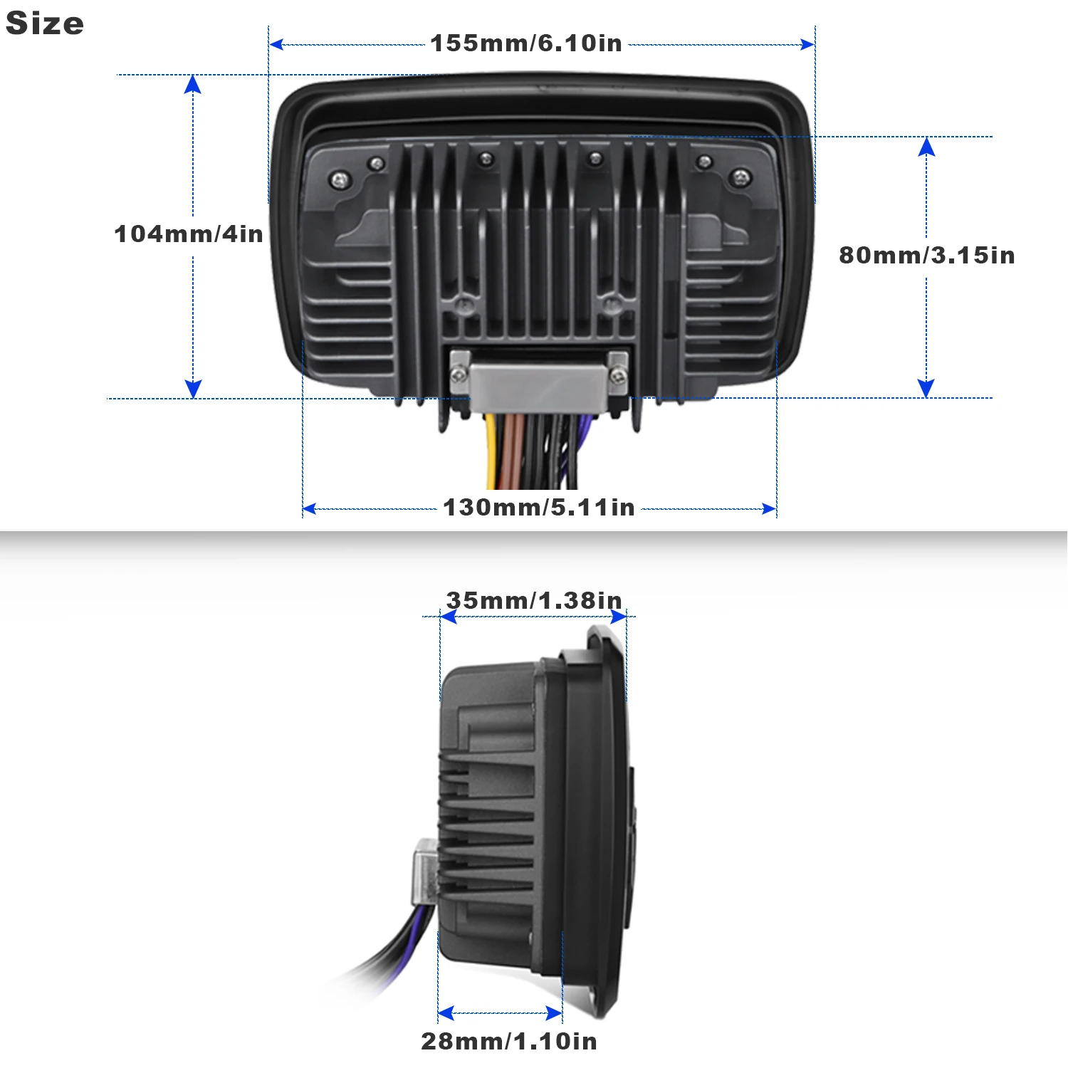 GUZARE Radio morskie Stereo Wodoodporny odbiornik Bluetooth Combo 6,5-calowe głośniki do łodzi, dostępne 7 opcji, jak pokazano na zdjęciu.