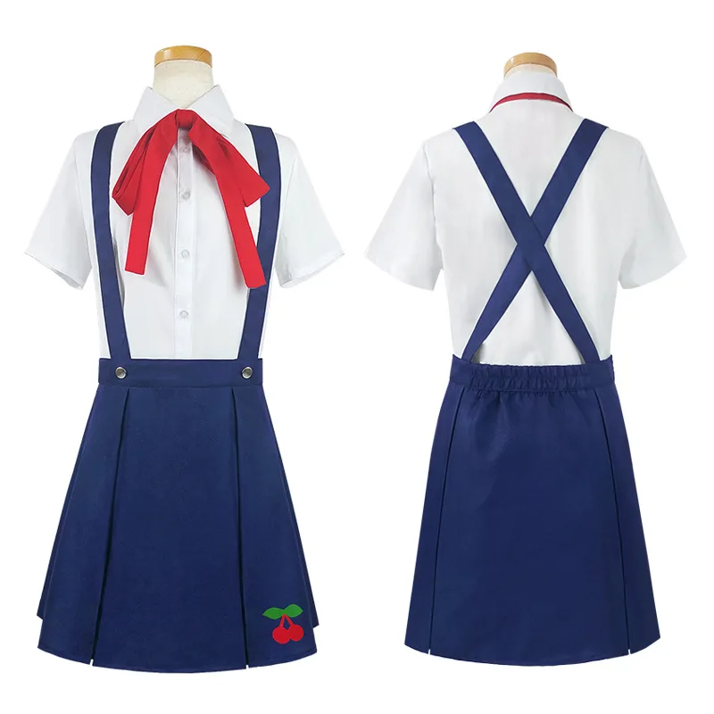 Unisex Anime Cos Hachikuji Mayoi Cosplay Costume Uniform Custom Size