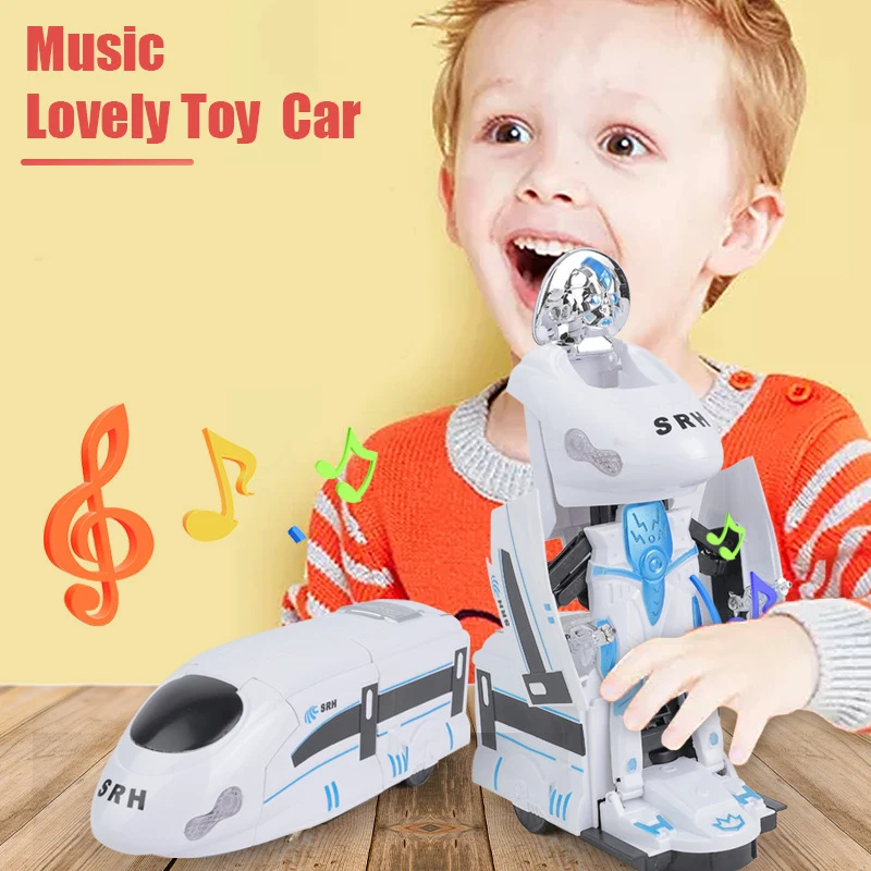 Children 23.5cm Transformation Robot Kit Toys Models 2 in 1 One Step Model Deformed Harmony Toy for Boy Christmas Gift