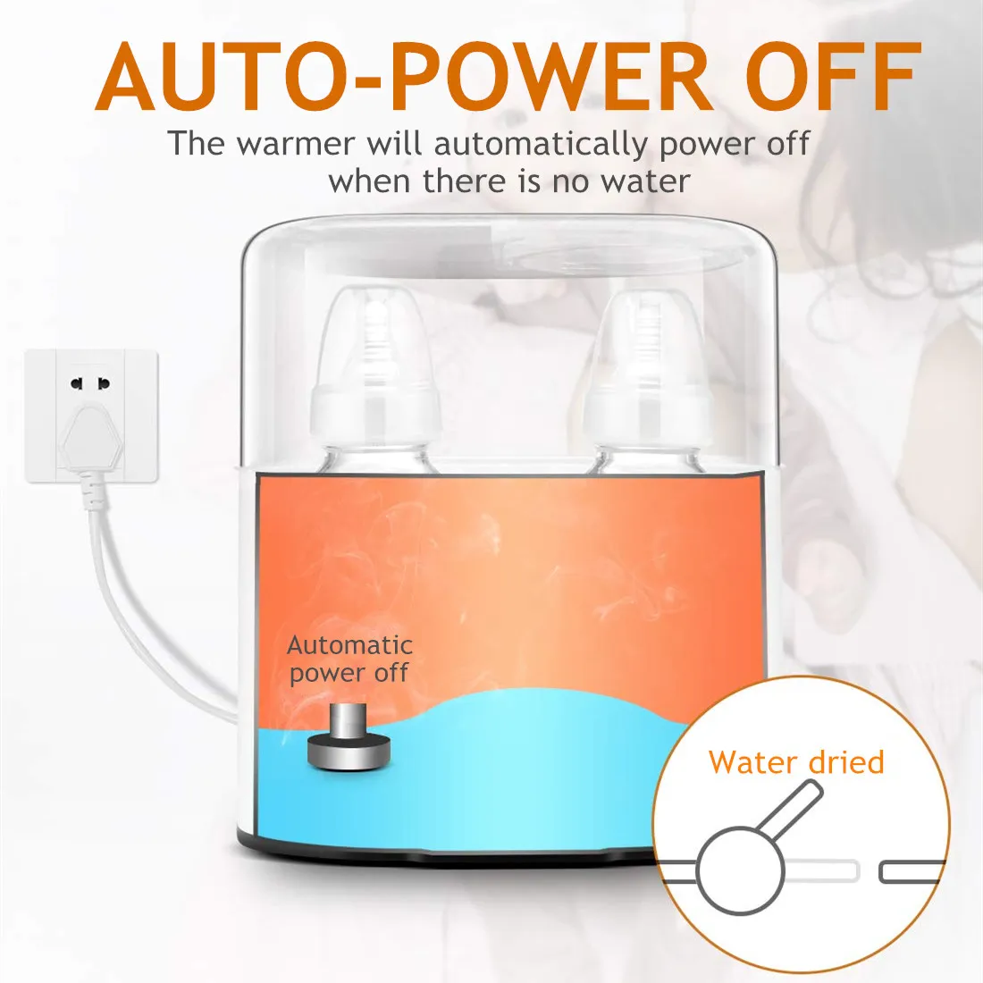 6 in 1 Baby Flasche Wärmer & Flasche Sterilisator, Doppel Flasche Wärmer für Brust Milch, LCD Display Genaue Temperatur Control