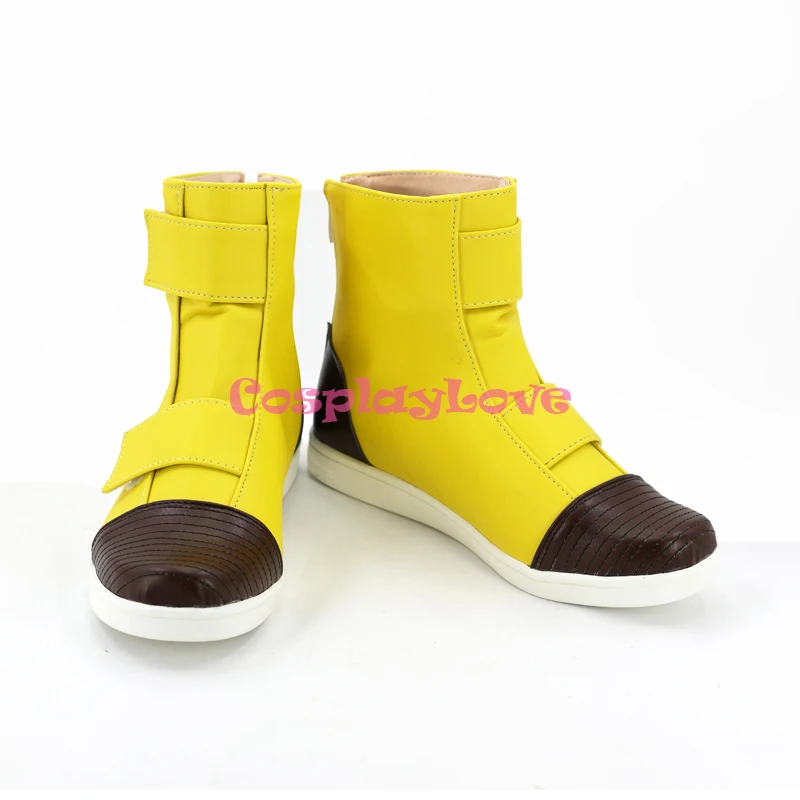 Torankusu Yellow Cosplay Shoes Long Boots Leather Custom Made CosplayLove