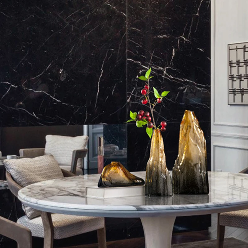 Modern Rockery Colored Glass Vase Decoration Modern Home Soft Decoration Living Room Tv Cabinet Model Room Decoration