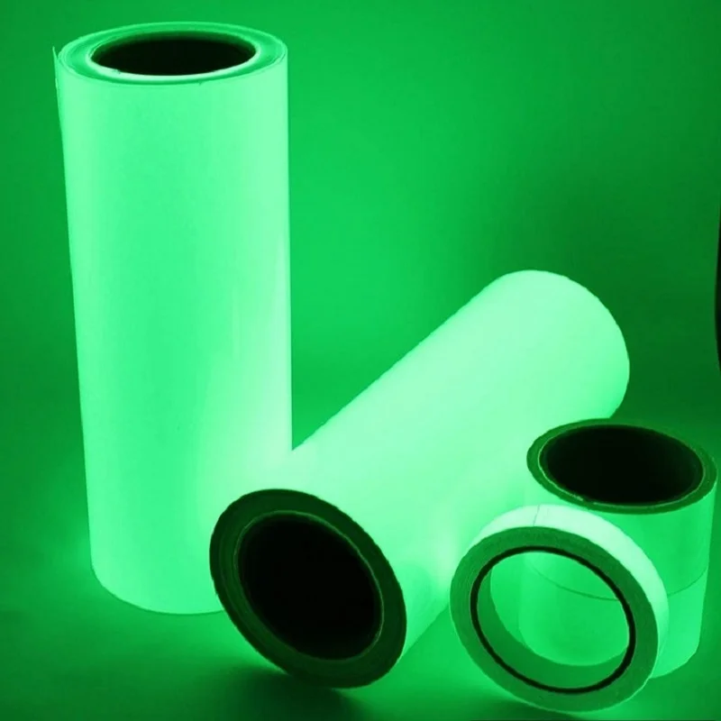 Night Luminous PET Film, Glow in the Dark, Self-Adhesive Tape, Glowing Time, 6-10 Hours