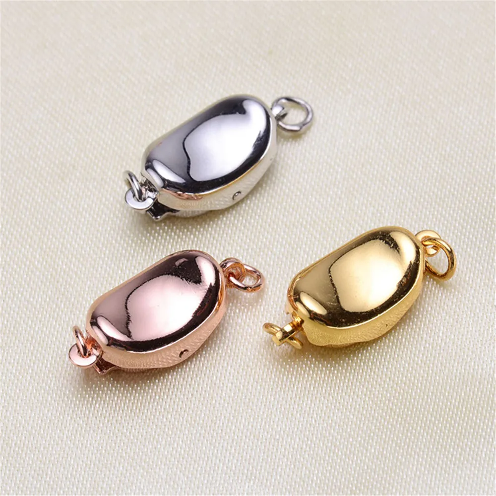 Wholesale DIY Natural Stones Beads Jewelry Making Accessories Silver/Gold/Rose Gold Metal Connector Clasps Findings