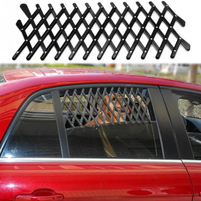 Car Window Pet Gate Pet Dog Puppy Ventilation Grill Safe Guard for Pet Travel Car Window Protection Mesh for Cars, Trucks & SUVs