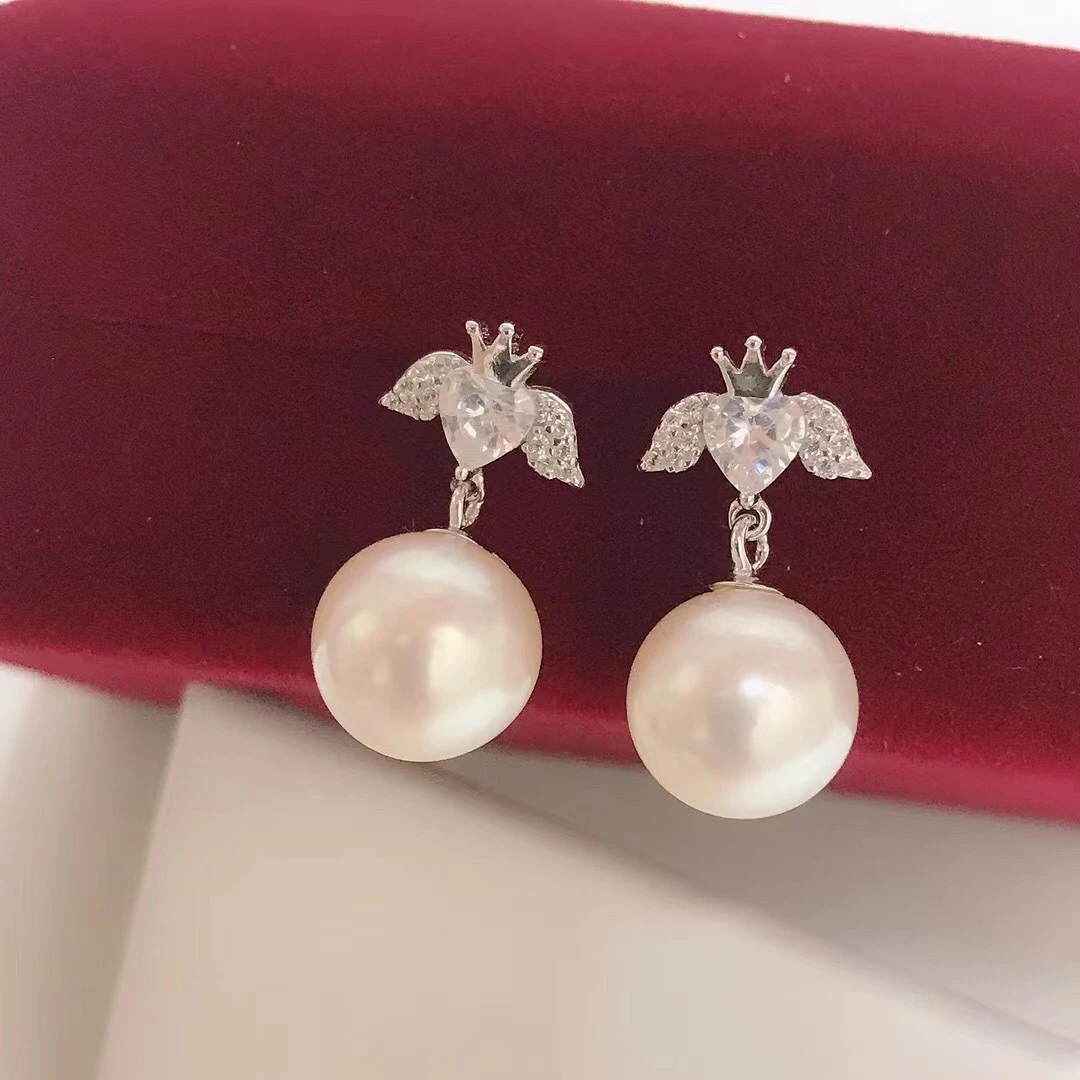 

NEW Style 925 Sterling Silver Earrings Findings Settings Base Mountings Parts Mounts for Coral Pearls Agate Crystal Stones Beads