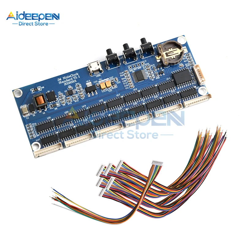 Imagem -02 - Micro Usb Faça Você Mesmo Tubo de Elétrons Brilho Tubo de Elétron Relógio Módulo Núcleo Placa In14 Qs30 In12 Universal Pcba