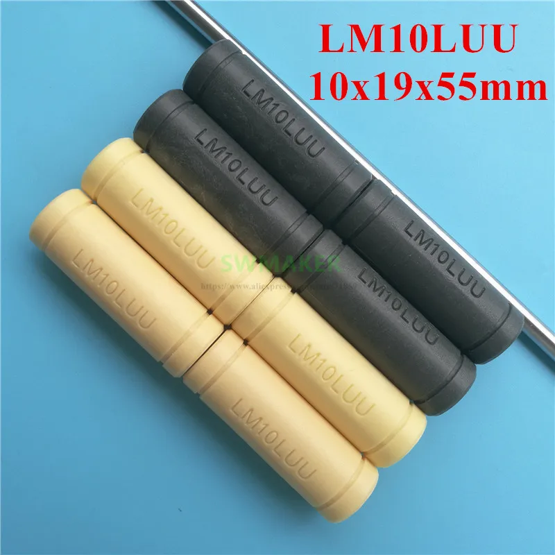 

4 шт. LM10LUU твердый Полимерный пластик серый удлиненный подшипник Линейный Подшипник Втулка ID 10 мм для Prusa 3D принтер станок с ЧПУ