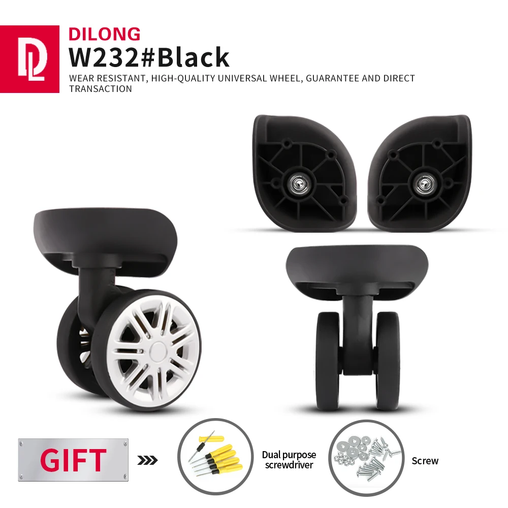 DILONG W232 Luggage Wheel Replacement Accessories Trolley Case Universal Wheels Pulley Travel Password Box High-quality Rollers