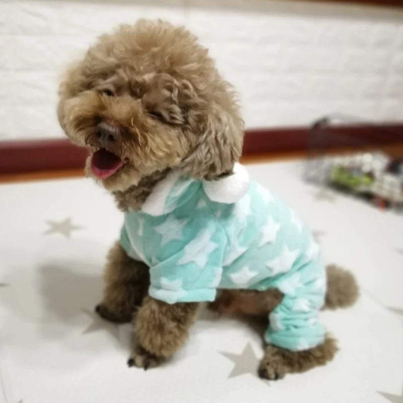 Autunno inverno Pet Dog pigiama tuta per cani di piccola taglia Shih Tzu Yorkshire pullover morbido pile cucciolo gatto vestiti animali domestici