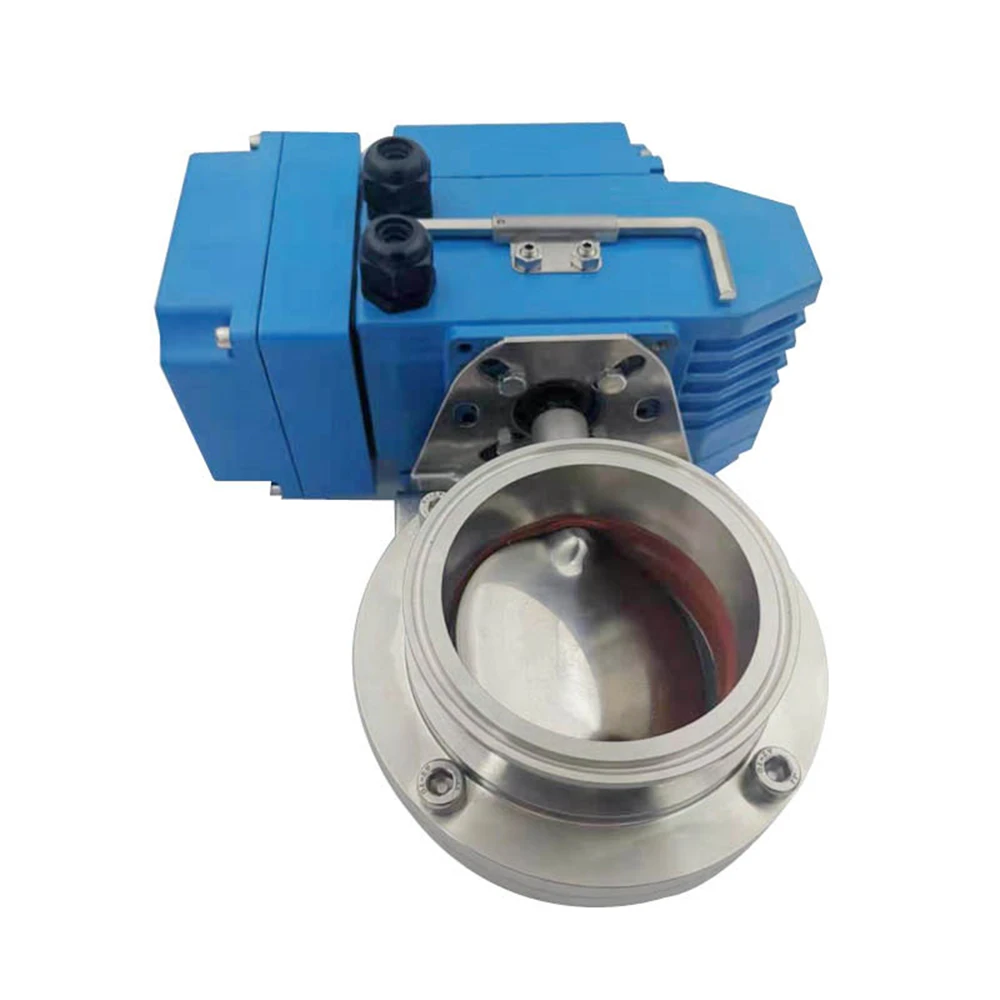 

Electric Butterfly Valve Stainless Steel SS304 Sanitary Sanitary D981-X Electric Tri Clamp Butterfly Valve 19mm-108mm