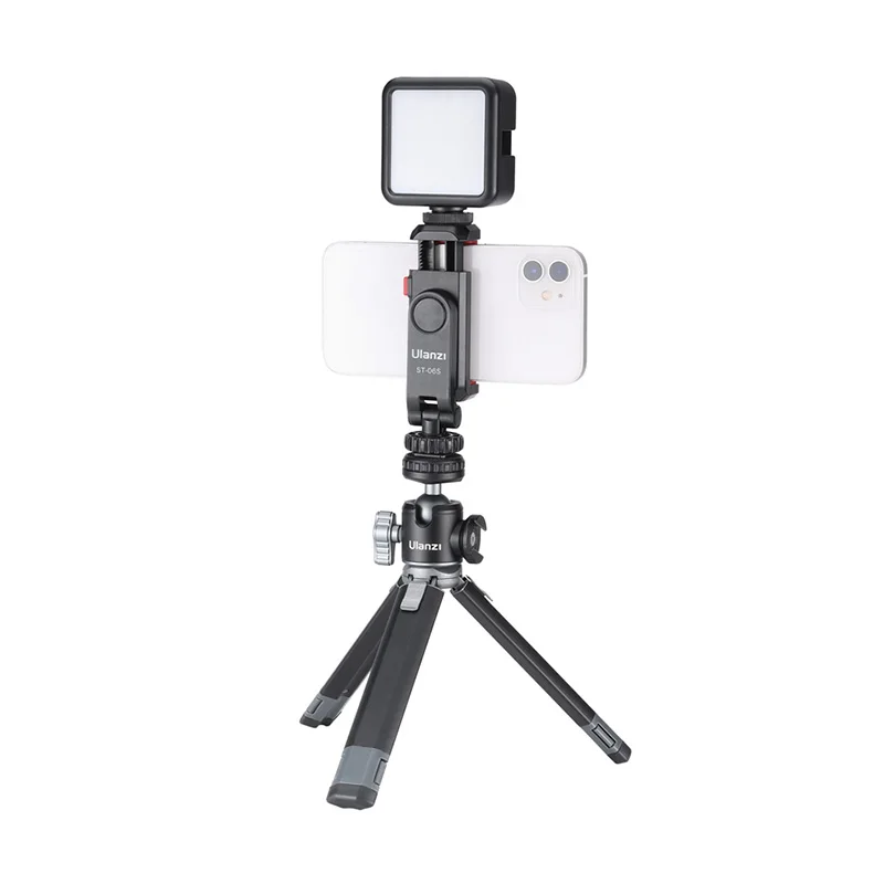 Ulanzi ST-06S Phone Holder Mount Clamp Clip Horizontal and vertical Shooting for Smartphone Cold Shoe Mount Video Light Mic images - 6