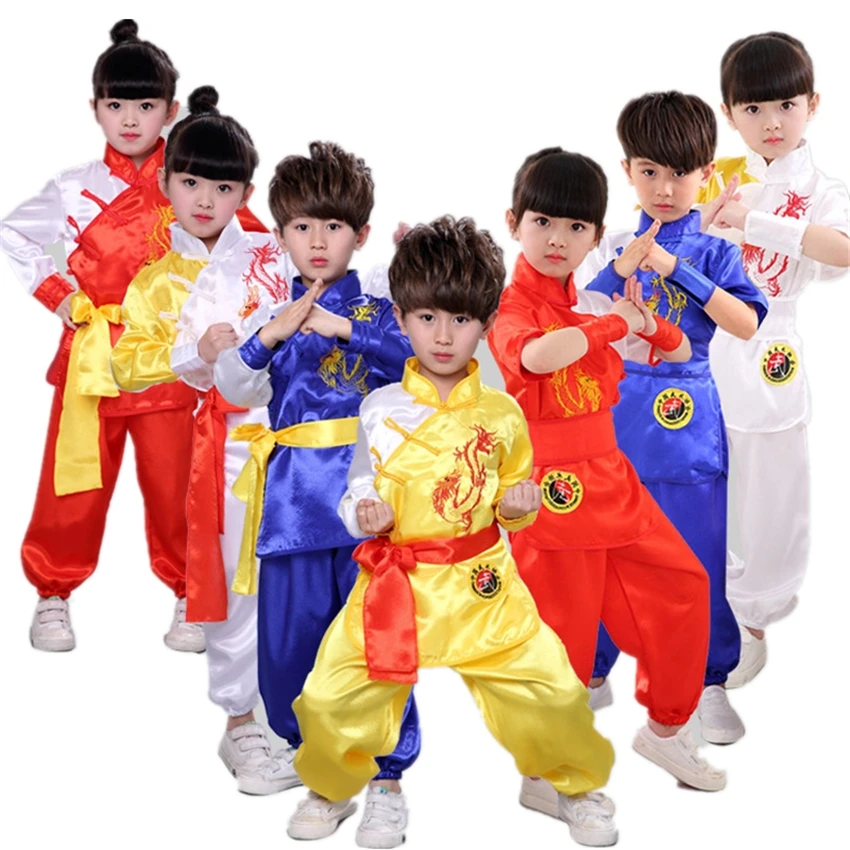 Chinese Kung Fu Martial Arts Tai Chi Costume New Year Children's Traditional Costume Boys Girls Chinese Culture Costume Set