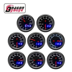 「DRAGON」 52mm Tachometer PRM Boost Gauge Voltage EGT Gauge Water Temperature Oil Temp Oil Pressure Car Gauge Fit for 12V Car
