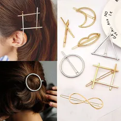 Moda forcine Barrettes clip per donna frangia laterale geometrica stelle nodo perni per capelli coda di cavallo Bobby pins accessori per capelli per ragazze