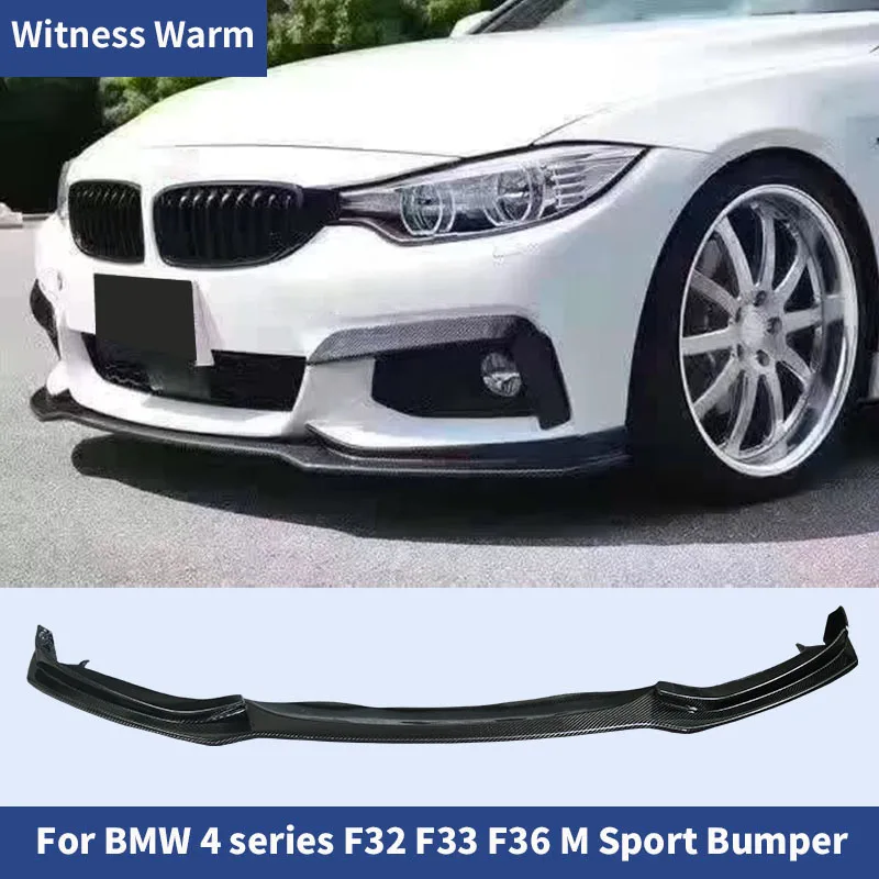 Carbon Fiber Front Lip Bumper Spoiler Splitters for BMW 4 Series F32 F33 F36 MT Sport Bumper 2013-UP Car Accessories