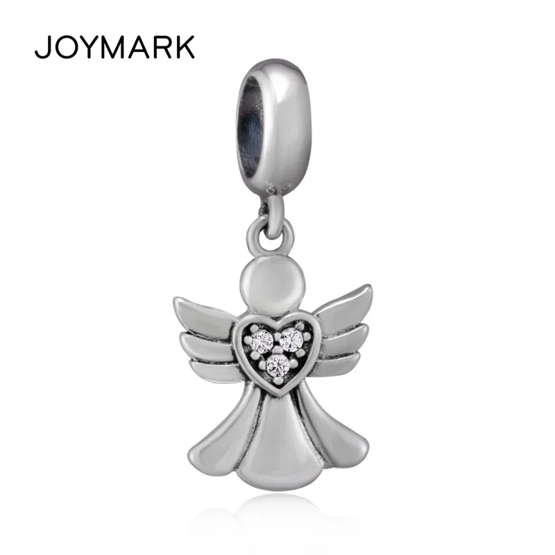 

JOYMARK Angel Pendant 925 Silver Beads Authentic Sterling Silver Dangle Bead For European Charm Jewelry SDC949