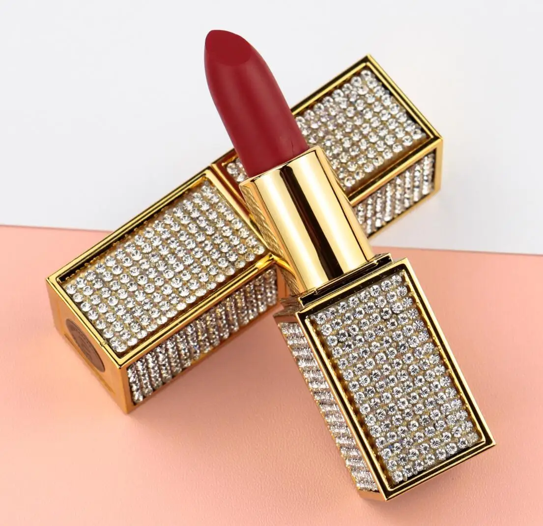 

Wholesale Diamond Matte Lipstick Waterproof Long Lasting Lip Stick 24 hr Stay Lip Makeup Private Label Cosmetics Vendors Bulk