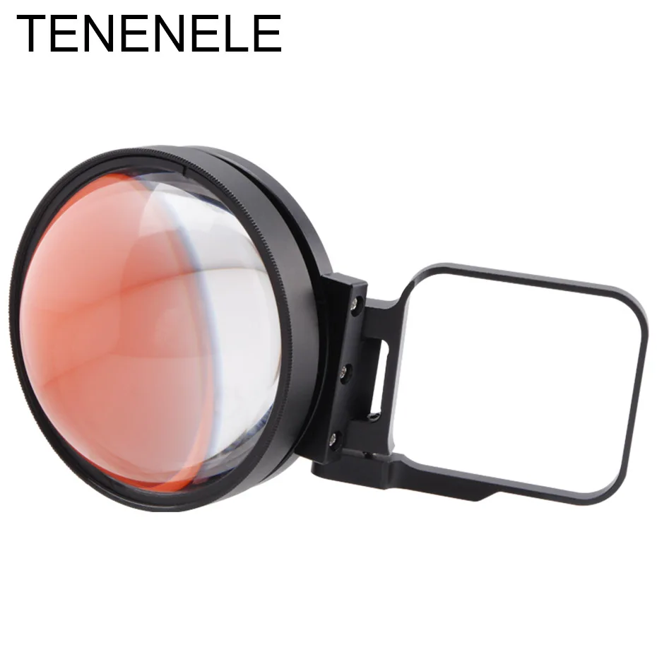 TENENELE Action Camera Filters Set 24X Macro Lens+Diving Red Filter+Adapter Ring on Waterproof Housing For GoPro Hero 5/6/7/2018