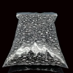 Wholesale By Bulk Fishing Accessories Barrel Bearing Rolling Swivel Solid Ring Fish Hook Lure Connector Sea Fishing Tackle Pesca