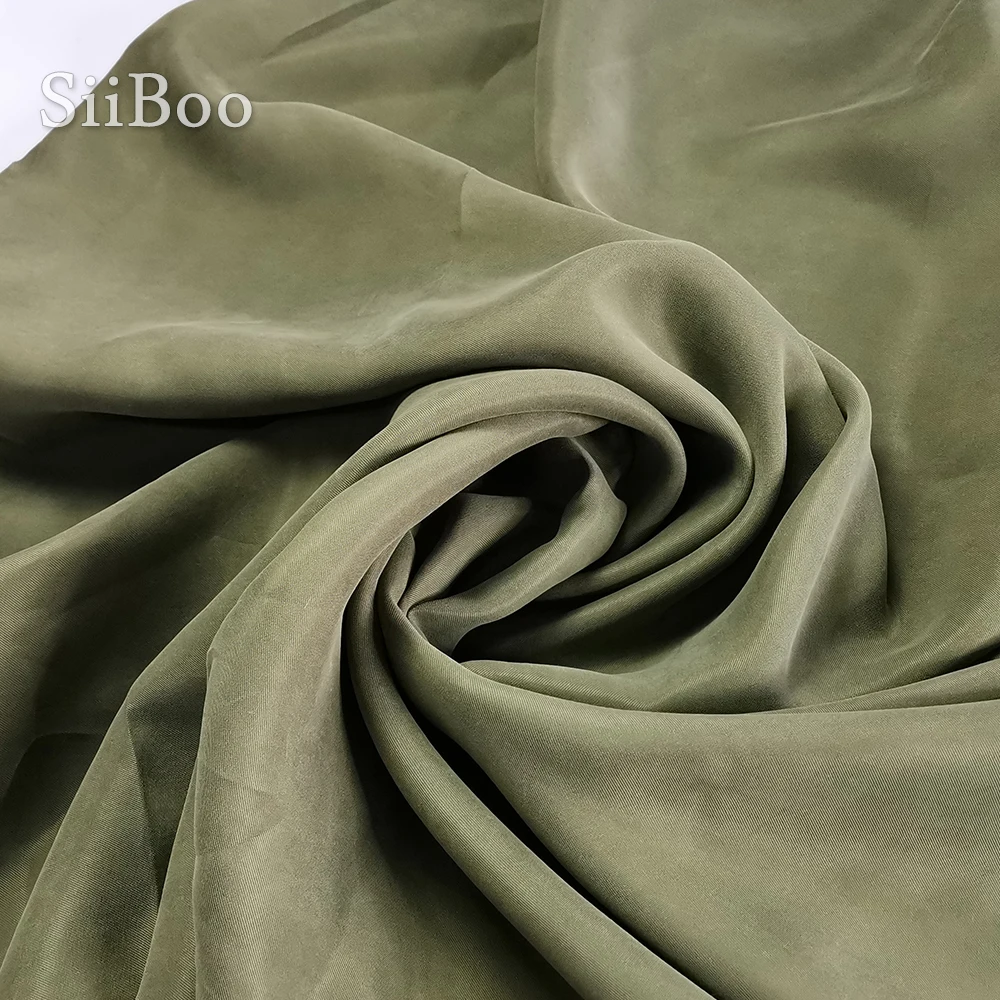 Chinese cheap fabric multi color solid weighted 100% cupro sand washed fake silk fabric apparel for dress telas stoffen SP5409