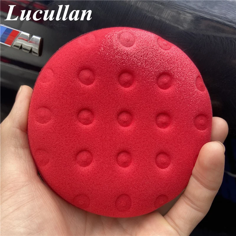 Lucullan Wax Applicator Pads Supreme Shine 12CM Dia Dots Pressing Hand Polishing Sponge for Waxing Paint Ceramic Glass Cleaning