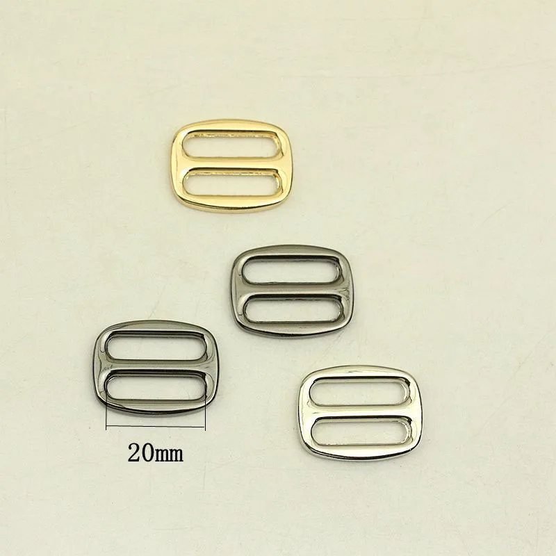 30pcs 20mm Metal Slider Buckles DIY Bags Strap Bar Adjust Buckle Dog Collar Belt Sewing Hardware Accessories