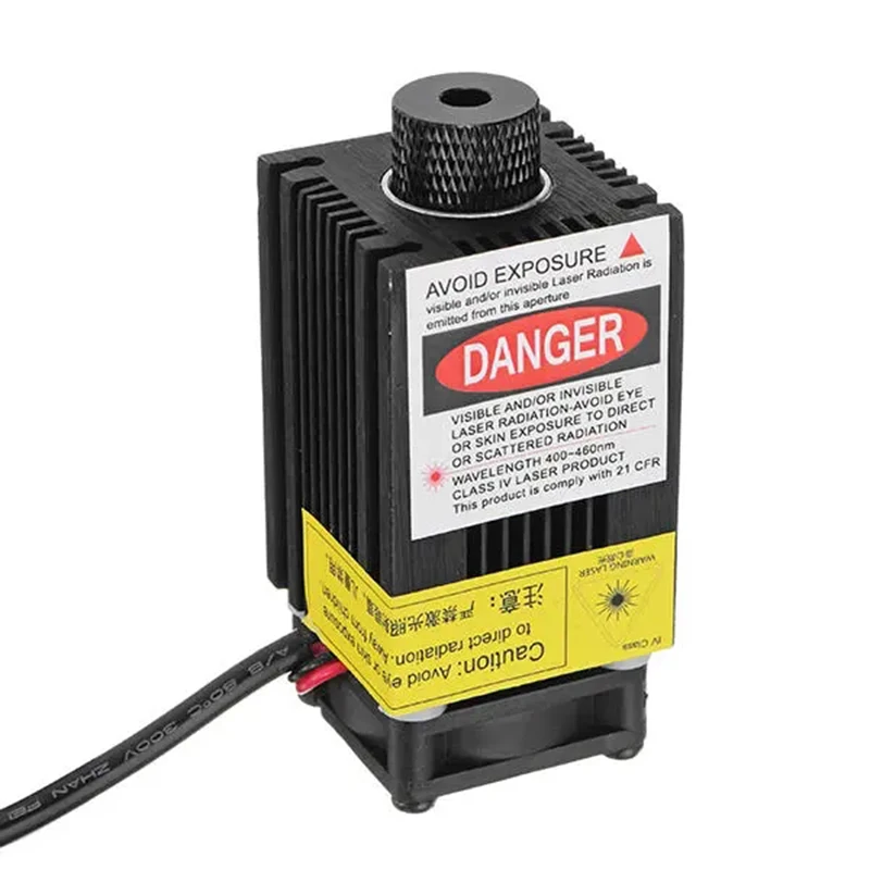 FA02-2300 405nm 2300mW modulo Laser blu DC 12V dissipatore di calore ventola di raffreddamento incisore Laser fai da te per EleksMaker