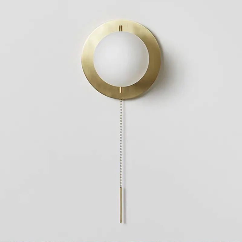 

Nordic postmodern minimalist bedside wall light study living room corridor aisle lamp bedroom glass ball ceiling lamp