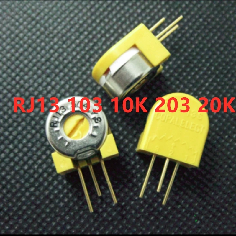 

10pcs High precision potentiometer trim resistor RJ-13S RJ-13 502 5K 504 500K switch