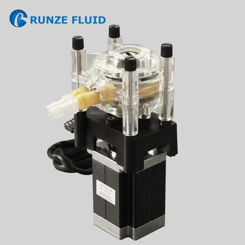 Silicone Tube Peristaltic Pump with 3/6 SST Roller Hose Low Pressure High Flow Rate Liquid Dosing for Sizes