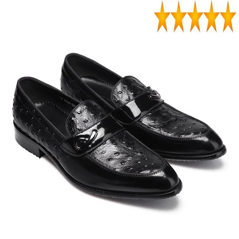 Sapatos de negócios formais britânico apontou toe deslizamento em couro de vaca vestido mocassins marca luxo oxford calçados de casamento masculino