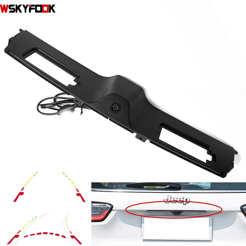 AHD 1920*1080P Rear Trunk Lid camera For 2017 2018 Jeep Compass longitude trunk swich Cover camera reverse backup Dynamic Track