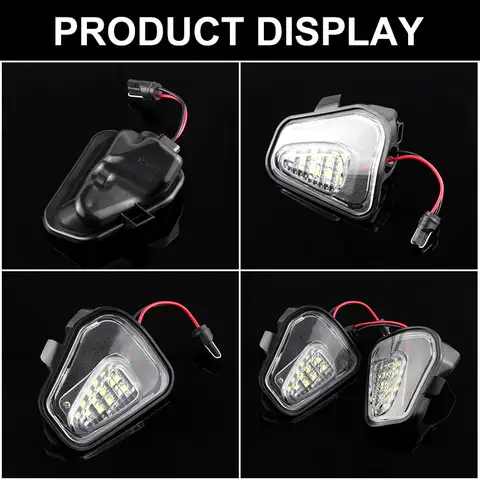 2PCS For VW Passat B7 CC Scirocco Jetta MK6 EOS Beetle R LED Side Rearview Mirror Floor Ground Lamp Puddle Welcome Light 10 best sales passat b7 light - №3