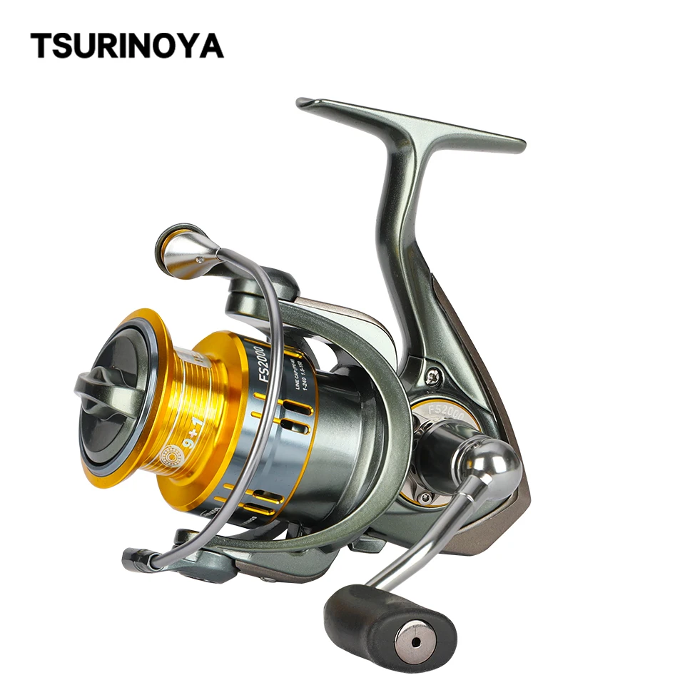 

TSURINOYA Long Casting Spinning Fishing Reel FS 2000 3000 5.2:1 7kg Drag Power Univesal Freshwater Pike Bass Light Fishing Wheel