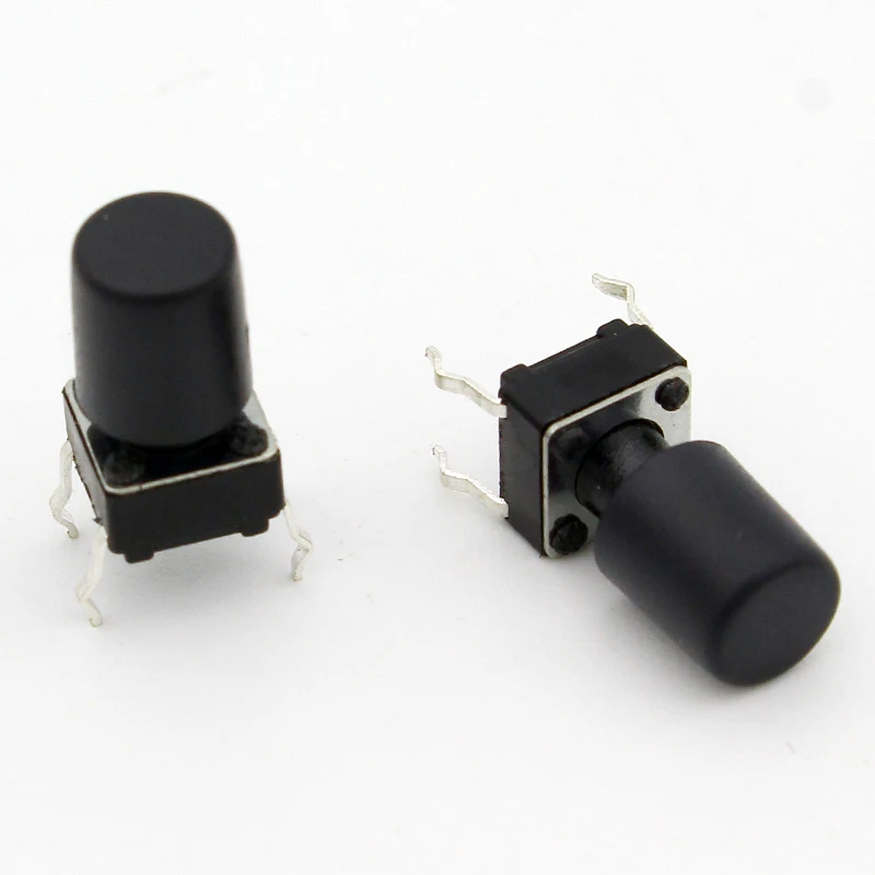 100pcs/lot Black Plastic Cap Hat G62 for 6*6mm Tactile Push Button Switch Lid Cover Free Shipping