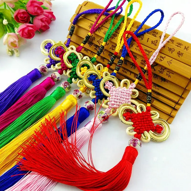 Набор узлов Fugui, китайские кисточки ручной работы, сделай сам, керамическая жемчужина