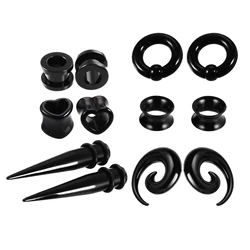 12 Pieces Ear Stretching Kit Set 6mm/8mm/10mm Tapers and Plugs Tunnels Body