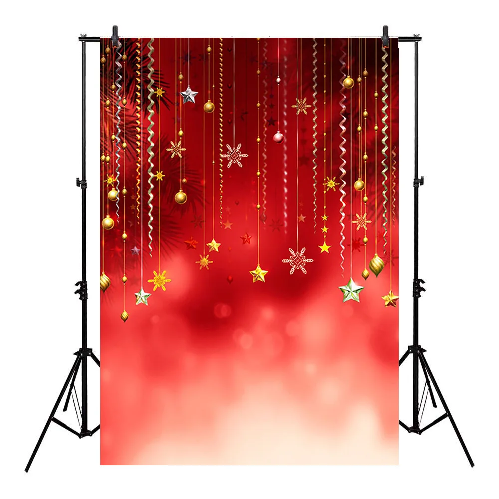 عيد الميلاد التصوير خلفية الأطفال صورة الشتاء الأحمر بريق خوخه الديكور كابينة تصوير خلفية نجوم جرس فوتوكول