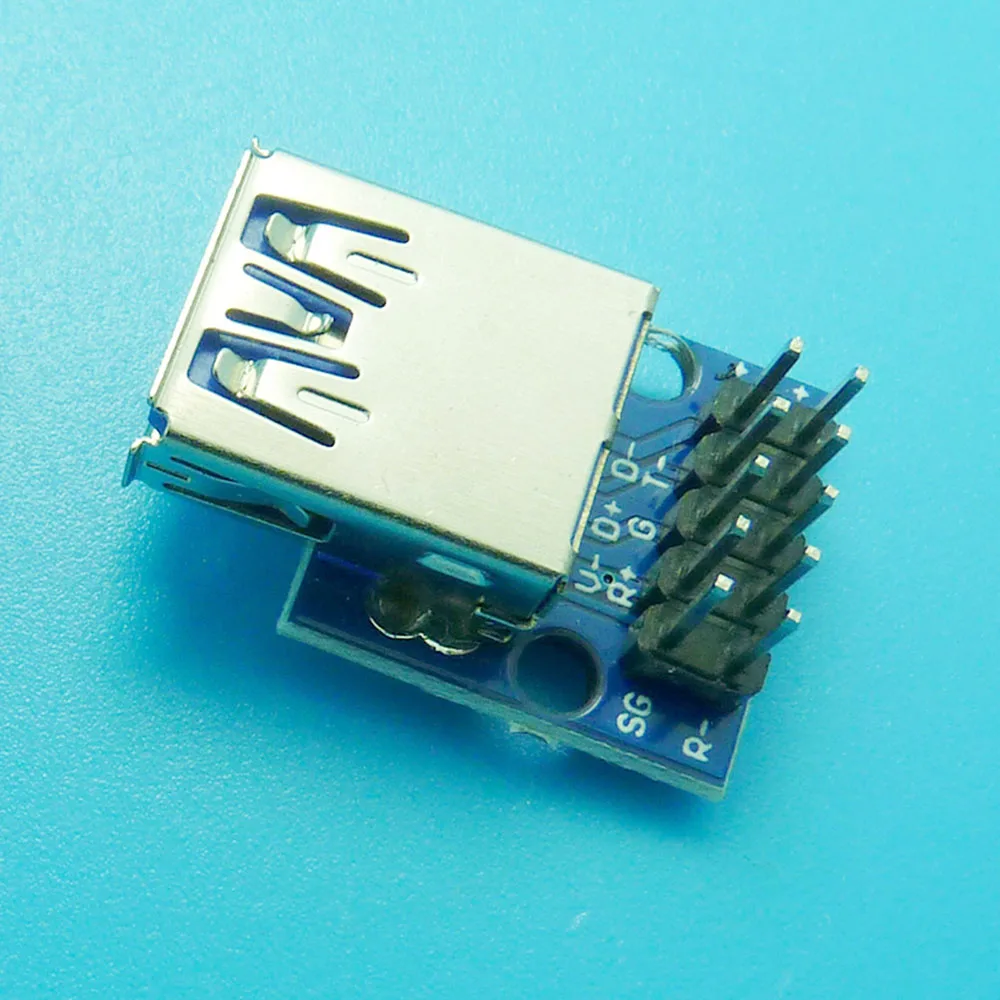 2-10PCS Data Charging Cable Jack Test Board with Pin Header 90 Degree USB Power Port Jack USB 3.0 Female Connector Socket