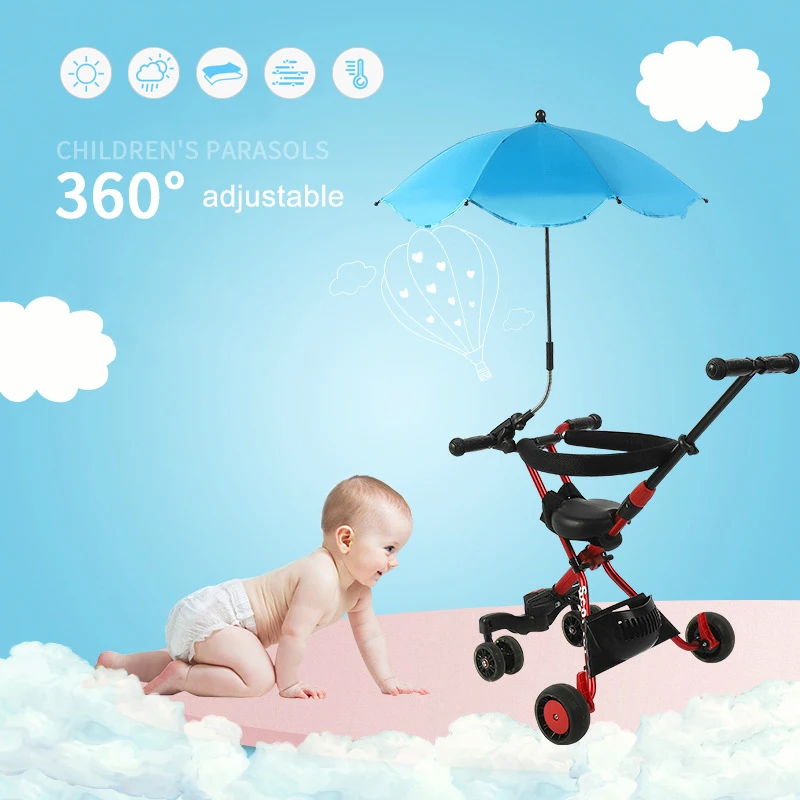 Baby Stroller Buggy Umbrella, Sun Shade Parasol, 360 Degree Adjustable for Outdoor, Waterproof, Portable, Ultralight Travel-30