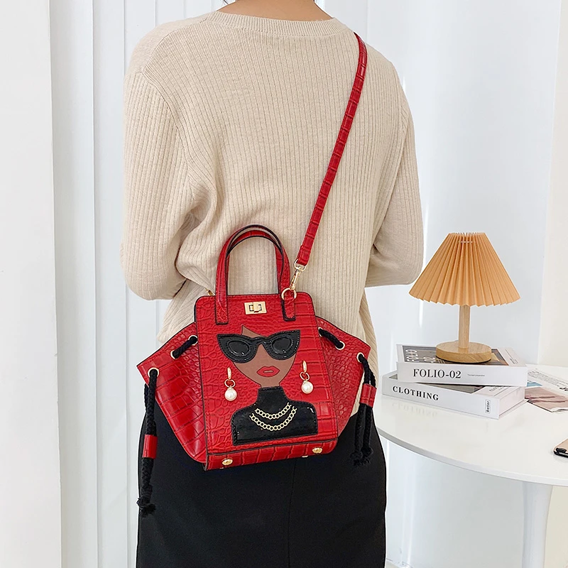 Mode Persönlichkeit Schönheit Schulter Tasche frauen Perle Umhängetasche PU Leder Handtaschen und Geldbörsen Weibliche Stein Muster Kupplungen – Detail 4